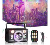 Bola de discoteca 3 en 1, luz de discoteca con mando a distancia, control de música, efectos de luz de discoteca, 120 patrones con estroboscopio de control por voz, bola de discoteca LED para niños,