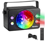 Bola de discoteca 5 en 1, luz de discoteca, luz de fiesta, luz estroboscópica LED, luces de discoteca, luces de fiesta, luces de discoteca, luces de escenario RGB, con mando a distancia para