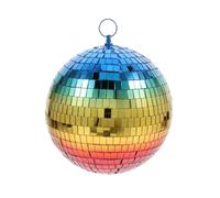 Bola De Discoteca - Bola De Espejo De Mosaico De Espuma De Vidrio | De Navidad Carnaval Dj Club Decoración Del Escenario | Efecto De Luz Giratoria Colorida Degradado Reflectante | Para Pista De