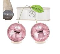 Bola De Discoteca Cherry - Bola De Discoteca Con Espejo De 5,91 Pulgadas | Lo Más Destacado De La Decoración De : Decoración De Bolas De Poliestireno Con Reflejo De Espejo Y Diseño De Hojas Par
