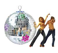 Bola De Discoteca Con Espejo - Bola De Discoteca Grande Para Exteriores De 8 Pulgadas, Bolas De Espejo Reflectantes | Colgante, Decoraciones De Fiesta Perfectas Para Iluminación De Escenario De