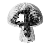Bola de Discoteca con Forma de Hongo, Efectos Visuales Deslumbrantes, Plástico de Primera Calidad, Reflejos Coloridos, Ideal para Fiestas, Bodas (SILVER)