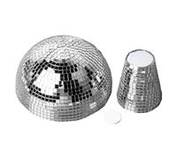 Bola de Discoteca con Forma de Seta, Efecto Visual Deslumbrante, Espejo de Plástico Reflectante, Seta con Purpurina para Fiesta (SILVER)