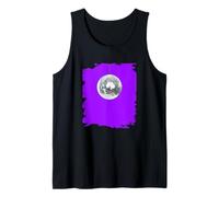 Bola de Discoteca de Color Morado Gráfico Camiseta sin Mangas
