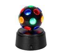 Bola de discoteca LED - Lámpara intermitente de color giratoria de 360 grados, espectáculo de luz multicolor con rotación ajustable para decoración del hogar, celebraciones de boda, bares interiores