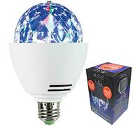 Bola de discoteca led MSC rotatoria con bombilla de luz multicolor. 3.00 wattsW, 220.00 voltsV