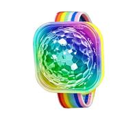 Bola de discoteca luminosa activada por sonido, reloj de luz LED, pulsera USB recargable para el hogar, coche, cumpleaños, Halloween, Navidad | Decoraciones de boda