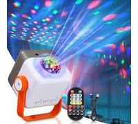 Bola de discoteca, mini luz de escenario, controlada por música, 64 patrones diferentes, efecto estroboscópico, luz de fiesta con mando a distancia