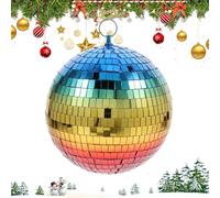 Bola de discoteca para decoración de fiesta, carnaval, Navidad, colorido degradado, espejo reflectante, bola láser de mosaico, bola de purpurina, bolas de espejo, decoraciones de bola de discoteca