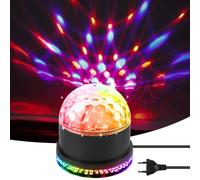 Bola de discoteca RGB 5W 48 LED Rotación 360° - Lámpara de fiesta discoteca automática - Modo de control de música - Iluminación de escenario - Decoración para el hogar, cumpleaños, Navidad, club de