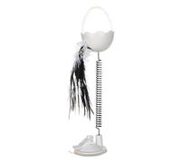 Bola De Dispensador De Comida Para Gatos | Juguete De Comida Que Pierde Para Gatos Con Plumas Y Luz | Juguete De Plumas Con Varita Para Gatos Con Ventosa, Bola Interactiva Para Comedero Len