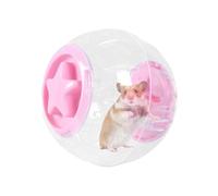 Bola de Ejercicio de hámster, Bola de hámster Corriendo, Bola Transparente Hámster Running Wheel Toy, Pequeñas Mascotas Medianas Accesorios de Fitness de Jaula ventilada para Chinchilla, Osos Dorados