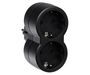 Bola de enchufes doble (Negro)