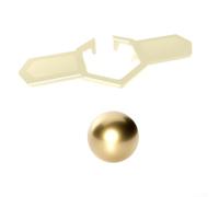 Bola de enfriamiento de café de acero inoxidable de 38 mm, herramienta avanzada para enfriar bebidas mientras retiene el sabor, apta para lavavajillas (blanco + 38 mm dorado)