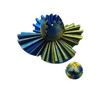 Bola de Engranaje Impresa en 3D Esfera de Engranaje de rotación portátil Juguete de Escritorio Alivio del estrés Ansiedad Relajación para Adultos Niños Oficina Hogar Material PLA (Oro Azul)