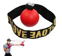 Bola de Entrenamiento de Boxeo, Banda para Principiantes de la Diadema refleja de la Pelota, la Banda elástica Ajustable de Amor de la Pelota de Bola PU para Construir Agilidad (A)