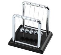 Bola de equilibrio de metal para escritorio con base de madera negra, bolas de equilibrio Newtons para decoración de escritorio para el hogar y la oficina