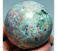 Bola de Esmeralda roja Natural, bola de cristal pulido de cuarzo, regalo de decoración, 1 ud. (Size : 250-300g)