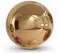 Bola de espejo, bola de discoteca de 10 pulgadas, bolas brillantes colgantes de acero inoxidable galvanizadas para fiestas, bodas, escenarios y decoración del hogar, doradas para uso diario