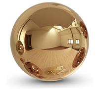 Bola de espejo, bola de discoteca de 10 pulgadas, bolas brillantes colgantes de acero inoxidable galvanizadas para fiestas, bodas, escenarios y decoración del hogar, doradas