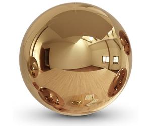 Bola de espejo, bola de discoteca de 10 pulgadas, bolas brillantes colgantes de acero inoxidable galvanizadas para fiestas, bodas, escenarios y decoración del hogar, doradas para uso diario