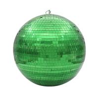 Bola de espejo for discoteca, luz de escenario, bola de cristal giratoria, decoraciones for fiestas, Ktv, Bar, iluminación de Dj, reflejo, bola de espejo colorida(Green,Diameter 30cm 11.8in)