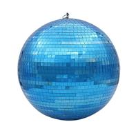 Bola de espejo for discoteca, luz de escenario, bola de cristal giratoria, decoraciones for fiestas, Ktv, Bar, iluminación de Dj, reflejo, bola de espejo colorida(Blue,Diameter 10cm 3.93in)