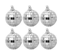 Bola de espejo for discoteca, luz de escenario de 4cm, giratoria reflectante, bola de cristal plateada brillante, decoración for Ktv for fiesta de boda, 6-30 Uds.(4cm 6PCS)