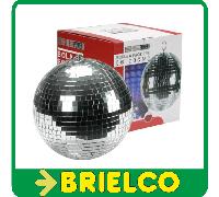 BOLA DE ESPEJOS CRISTAL ESFERA GIRATORIA DISCO PUB 20CM BD3491