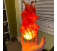 Bola de fuego flotante de Halloween, accesorio creativo de lámpara de llama, bolas de fuego flotantes iluminadas, accesorio flotante de fuego artificial, sin llama para el hogar, fiesta de Halloween,