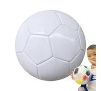 Bola de fútbol - Pure White Autograph Football, Blank Panel Collectble Ball | Signature Display Soccer con espacio de escritura suave para la ceremonia de trofeo, equipo de celebración de anni