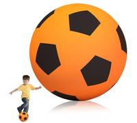 Bola de fútbol silenciosa para niños Tamaño 5 PU Espuma PU Fútbol Ambiticonía Pequeño Reducción de Ruido Suave para Entrenar Juguetes para niños, Espuma Naranja