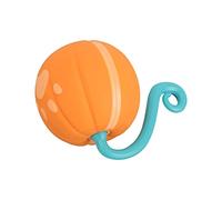 Bola de Gato Automática Rolling, Fácil de Cargar 2 Velocidades Elimina la Bola de Juguete de Gato Interactiva de Aburrimiento con Accesorios de Plumas para Interiores (Calabaza)