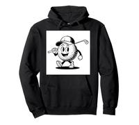 Bola de Golf Sonriente de Dibujos Animados con Palo y Gorra de Regalo para golfistas Sudadera con Capucha