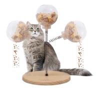 Bola de golosinas para gatos con resorte - Vaso de juguete para gatos Bolas de golosinas | Cat Kitten Spring Ball Kitty Toys Pet Puzzle Suministros Dispensación de alimentos Regalo de cumpleaños Tenta