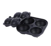 Bola de hielo de silicona con 4 agujeros |Antiadherente de fácil liberación para whisky/cócteles/café |Bandeja reutilizable para cubitos de hielo, herramienta de cocina apta para