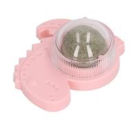 Bola de Hierba Gatera, Limpieza de Dientes Giratoria de 360 Grados, Juguete Saludable para Lamer Gatos, Alivio del Aburrimiento para Interiores para Gatitos (Pink)