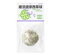 Bola de hierba natural, juguete de heno comestible para conejos | Golosina masticable hecha a mano, ayuda para moler los dientes, accesorio de juego de animales pequeños, entretenimiento de jerbos de