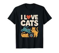 Bola de Hilo I Love Cats Playful Kittens Camiseta
