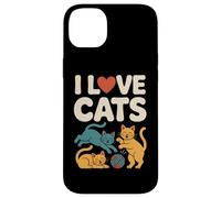 Bola de Hilo I Love Cats Playful Kittens Carcasa para iPhone 14 Plus
