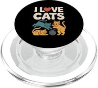 Bola de Hilo I Love Cats Playful Kittens PopSockets PopGrip para MagSafe