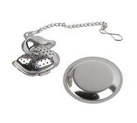 Bola de infusor de té de acero inoxidable con forma de pato de cadena Difusor de filtro de filtro de té de hoja suelta para granos de café a base de hierbas fáciles de té de la