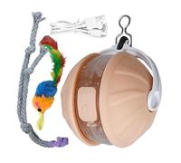Bola de juguete interactiva para gatos | Juegos de enriquecimiento automático para mascotas | Bola en movimiento con evitación inteligente obstáculos | Ideal para actividades posteriores a la comida y