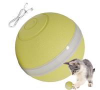 Bola de juguete interactiva para gatos: juguete de salto inteligente recargable, bola rodante para evitar obstáculos con luz LED | Para juegos en interiores, deportes, entretenimiento, caza,