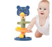 Bola de lanzamiento de juguetes de lanzamiento de actividad | Juguete de rodillos de torre en | Juego de bola de madera, Torre espectral de rampa de bola para niños pequeños, apilamiento