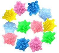 Bola de Lavado y Secado Reutilizable - Para Lavadora y Secadora - 12 Piezas de Plástico de 6 cm - Colores Sólidos Aleatorios