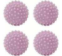 Bola de lavandería reutilizable de PVC, bola de limpieza sólida, limpieza del hogar, accesorios for lavadora, suavizante de ropa(4Pcs Purple)