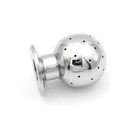 Bola de limpieza con rociado giratorio Bola de pulverización giratoria, 25-51mm, acero inoxidable, 360°, abrazadera triple for tanque, 50,5mm, 64mm(32mmxFe50.5)