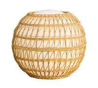 Bola de luz inalámbrica con carcasa de poliratán extraíble LED multicolor regulable BOBBY C40 DRESS ∅40 cm con mando a distancia y base de inducción