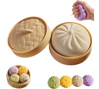 Bola de masa gigante con purpurina, bola de masa gigante S-quishy, pequeña bola sensorial para aliviar el estrés para adultos y niños, masa de descompresión suave para apretar, 2.16 pulgadas